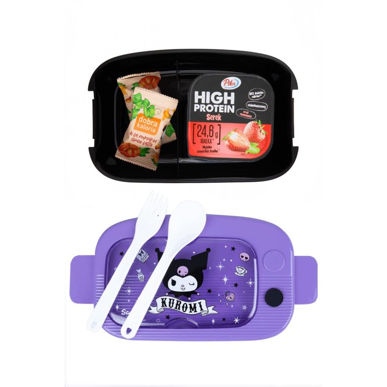 CoolPack, Kuromi, Mil, lunchbox ze sztućcami