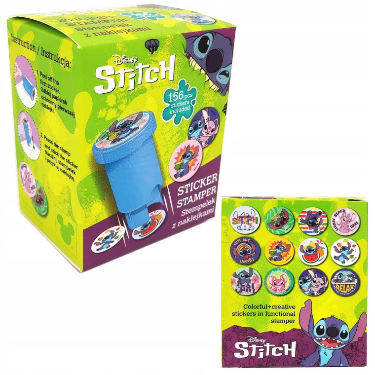 CoolPack, Lilo i Stitch, stempel z naklejkami, 156 naklejek, 1 szt.