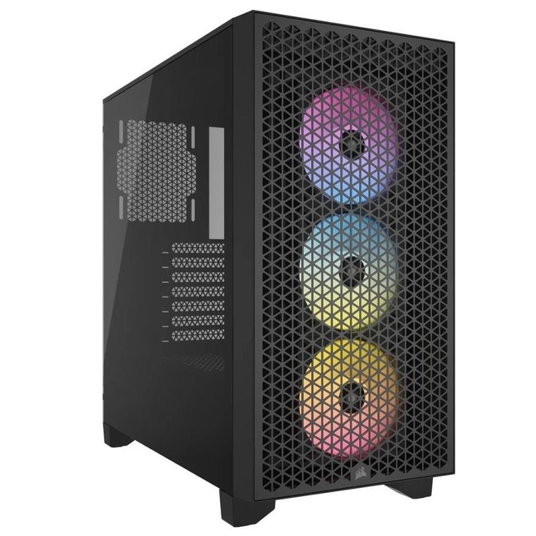 Corsair, obudowa komputerowa, 3000D Airflow RGB TG Mid-Tower, czarna