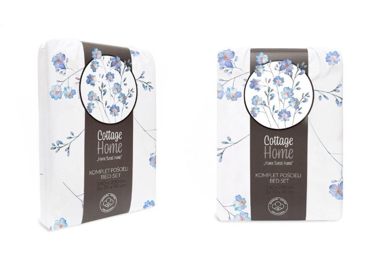 Cottage Home, 2-częściowy komplet pościeli bawełnianej, kwiaty, 140-200 cm