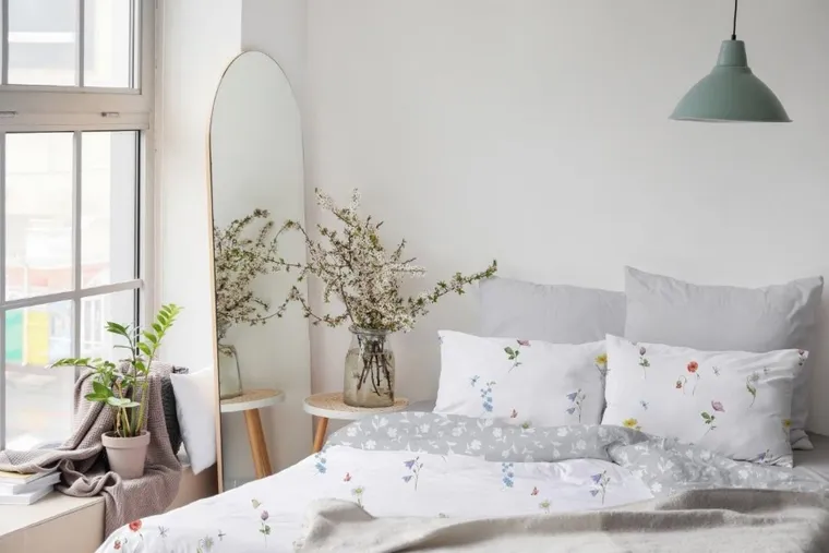 Cottage Home, Maki i rumianek, 2-częściowy komplet pościeli bawełnianej, 140-200 cm