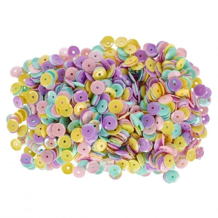 Craft With Fun, cekiny guzik pastelowy, 42,5g