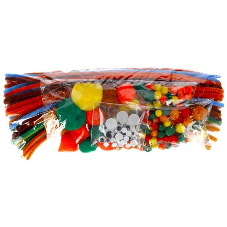 Craft With Fun, druciki, ozdoba dekoracyjna, pompony, pastelowe