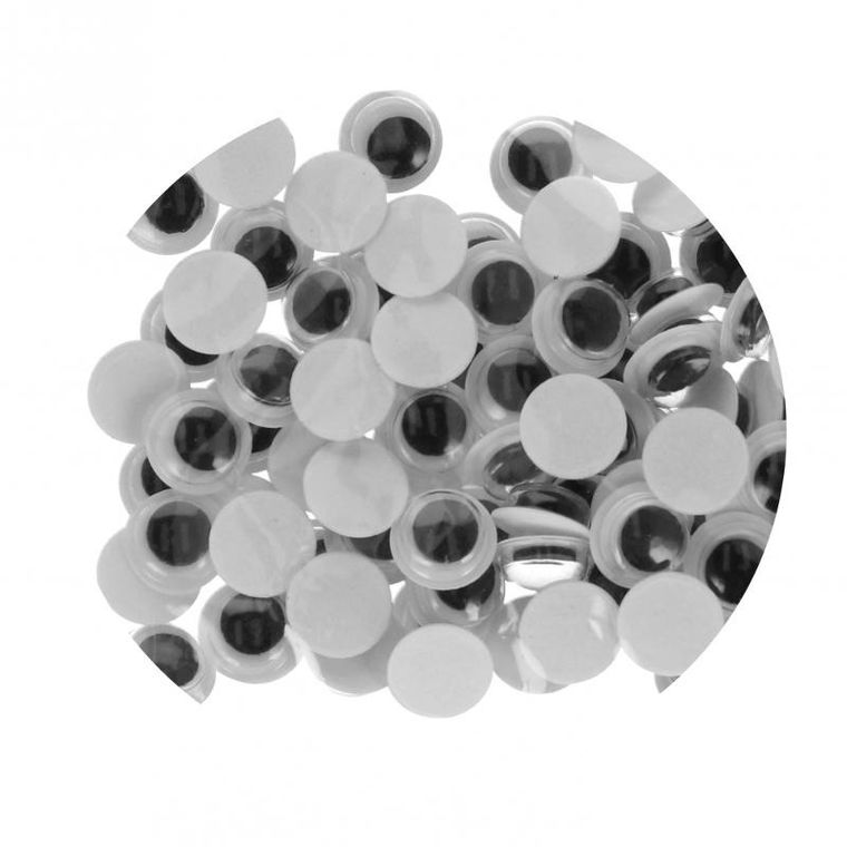 Craft With Fun, naklejki, oczy, 10 mm