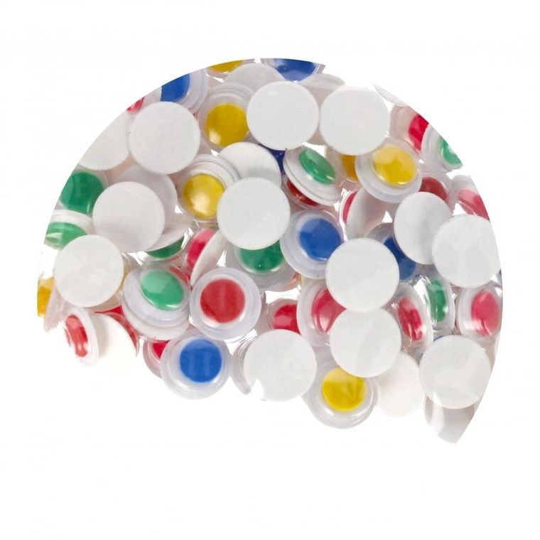 Craft With Fun, naklejki, oczy, 10 mm