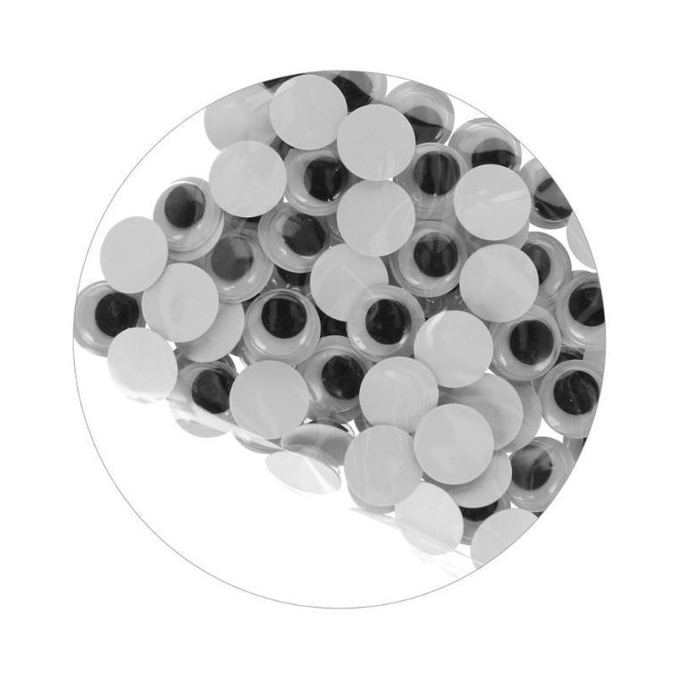 Craft With Fun, naklejki, oczy, 12 mm