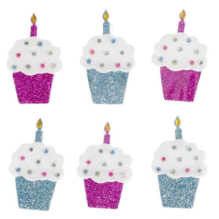 Craft With Fun, naklejki piankowe EVA, babeczki