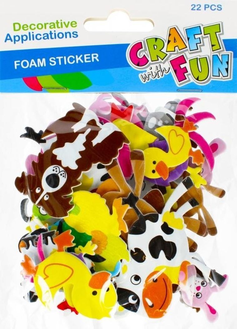 Craft With Fun, naklejki piankowe, samoprzylepne, zwierzęta domowe