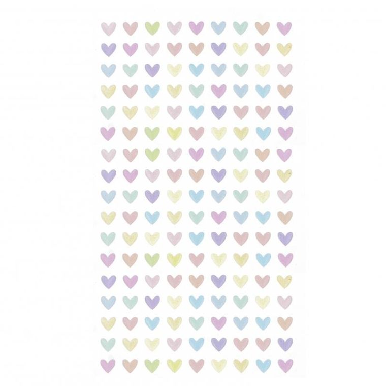 Craft With Fun, naklejki, Serca, pastelowe