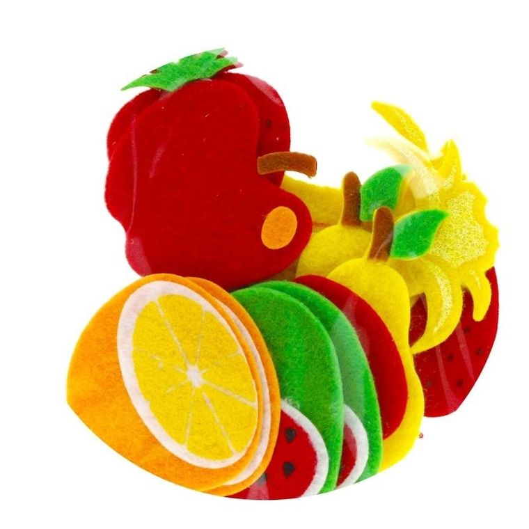 Craft With Fun, ozdoba dekoracyjna, filcowa, samoprzylepna, owoce