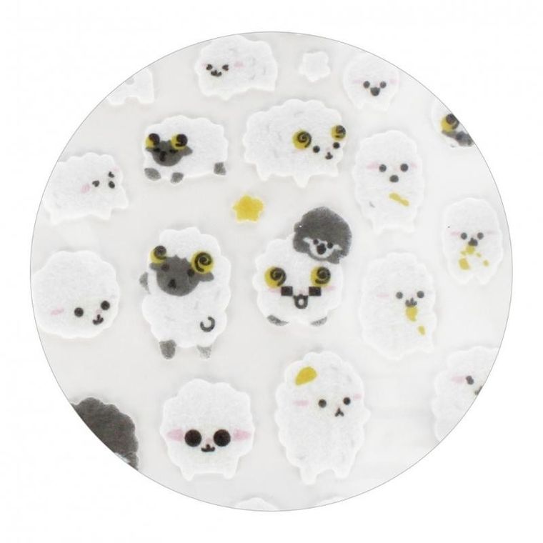 Craft With Fun, ozdoba dekoracyjna, filcowa, samoprzylepne, owieczki