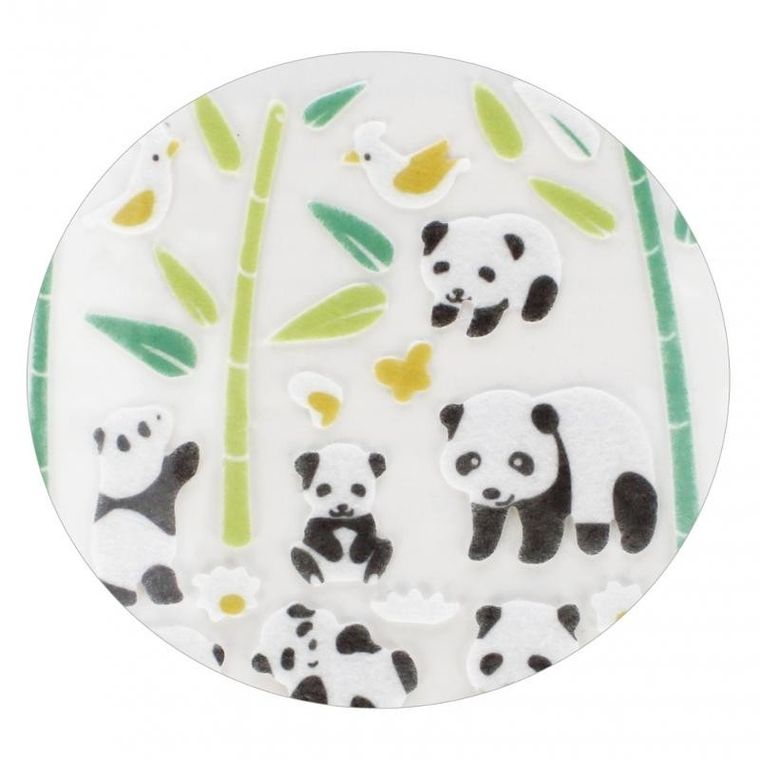 Craft With Fun, ozdoba dekoracyjna, filcowa, samoprzylepne, pandy