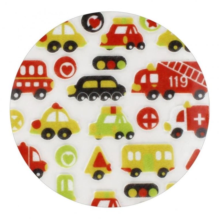 Craft With Fun, ozdoba dekoracyjna, filcowa, samoprzylepne, pojazdy