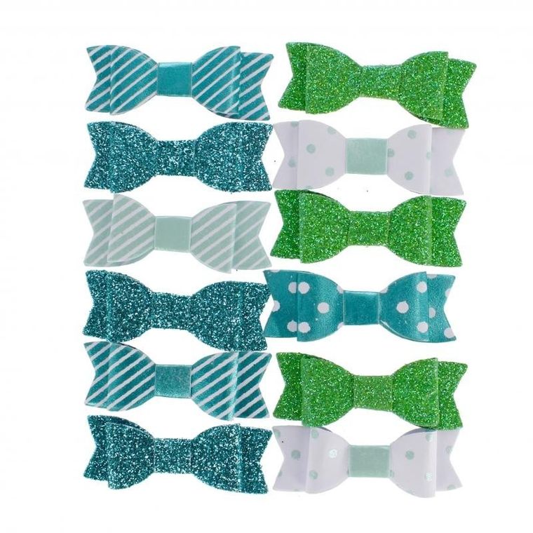 Craft With Fun, ozdoba dekoracyjna, materiałowa, samoprzylepna, kokardki