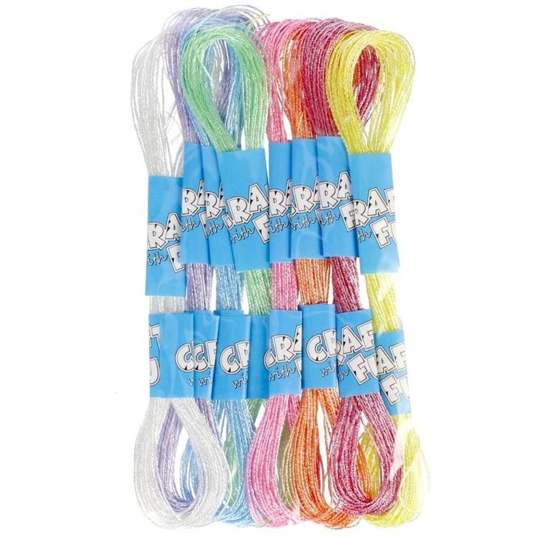 Craft With Fun, ozdoba dekoracyjna, mulina, 8 kolorów