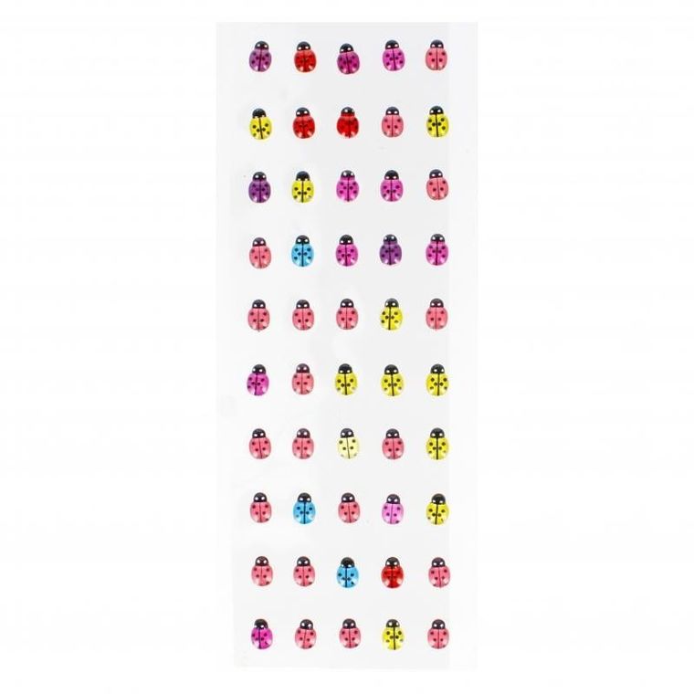Craft With Fun, ozdoba dekoracyjna, samoprzylepna, biedronki, 50 szt.