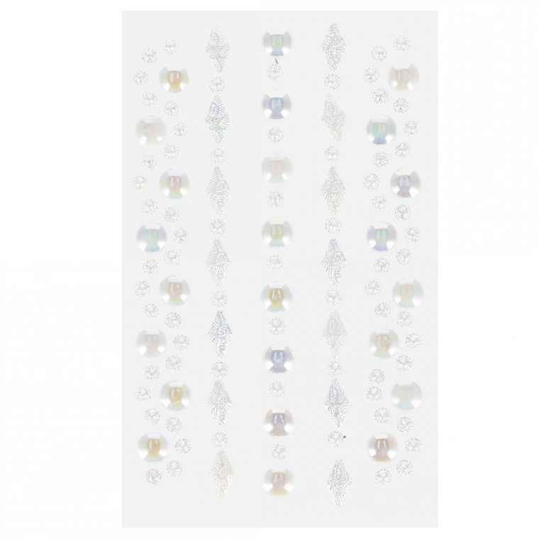 Craft With Fun, ozdoba dekoracyjna, samoprzylepna, perełki, białe, 5 szt.