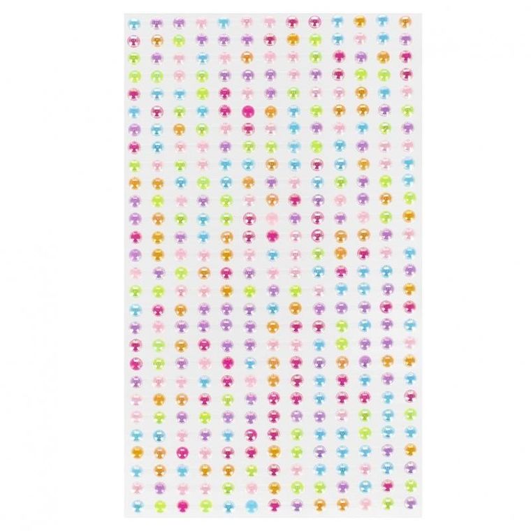 Craft With Fun, ozdoba dekoracyjna, samoprzylepna, perłowa, 4 mm, 28 szt.