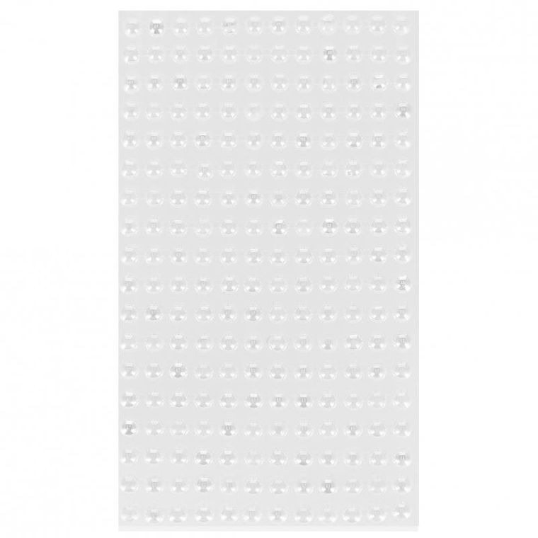 Craft With Fun, ozdoba dekoracyjna, samoprzylepna, perłowa, biała, 6 mm, 18 szt.