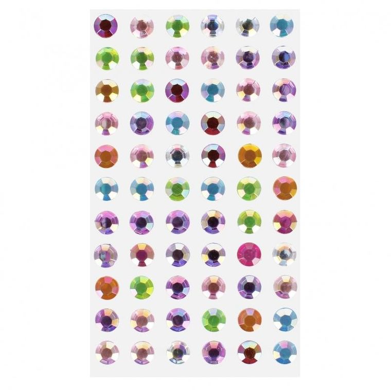Craft With Fun, ozdoba dekoracyjna, samoprzylepne kryształki, 10 mm, 11 szt.