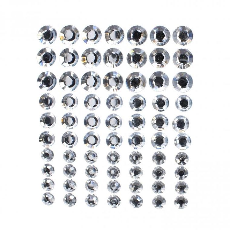 Craft With Fun, ozdoba dekoracyjna, samoprzylepne kryształki, diamenty, 70 szt.