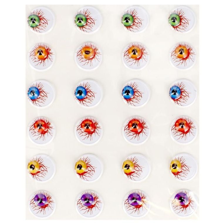 Craft With Fun, ozdoba dekoracyjna, samoprzylepne oczy, 15 mm, 24 szt.