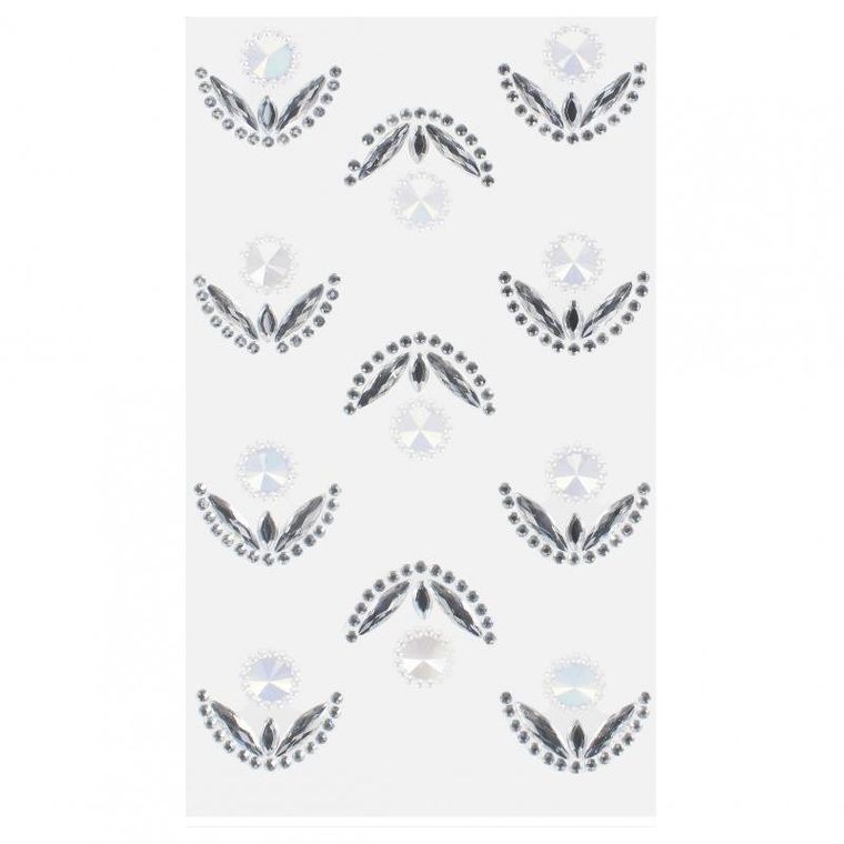 Craft With Fun, ozdoby dekoracyjne, samoprzylepne kryształki, kwiat, 11 szt.