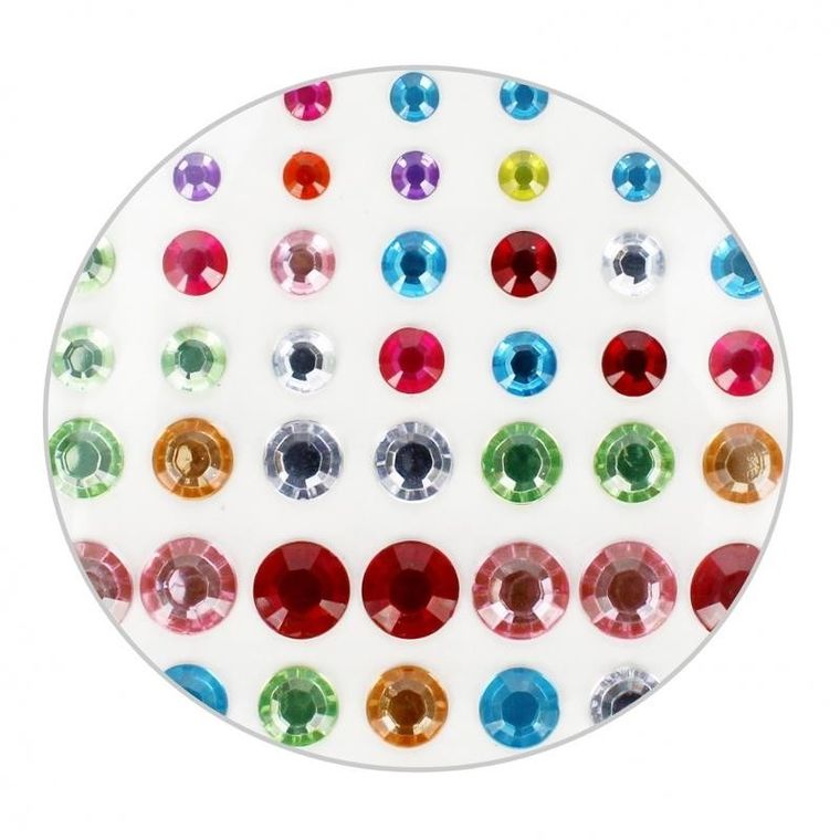 Craft With Fun, ozdoby dekoracyjne, samoprzylepne kryształki, okrągłe