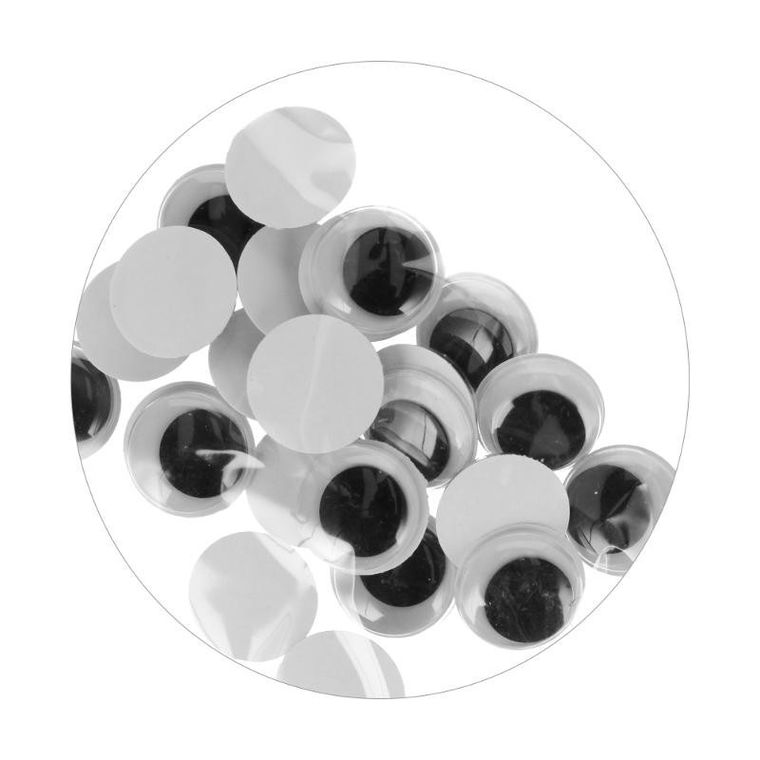 Craft With Fun, ozdoby dekoracyjne, samoprzylepne oczy, 18 mm