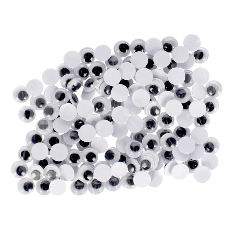 Craft With Fun, ozdoby dekoracyjne, samoprzylepne oczy, 7 mm