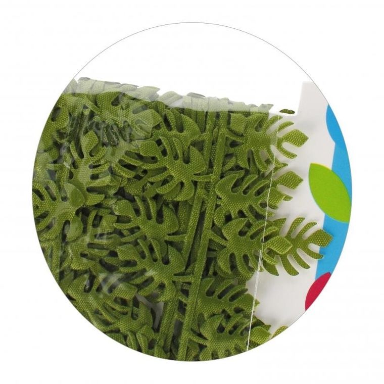 Craft With Fun, taśma dekoracyjna, listki, zielone, 2m