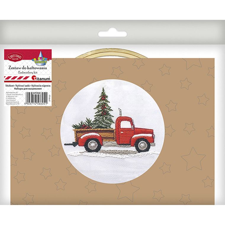 Craft With Fun, zestaw do haftowania, pick-up z choinką