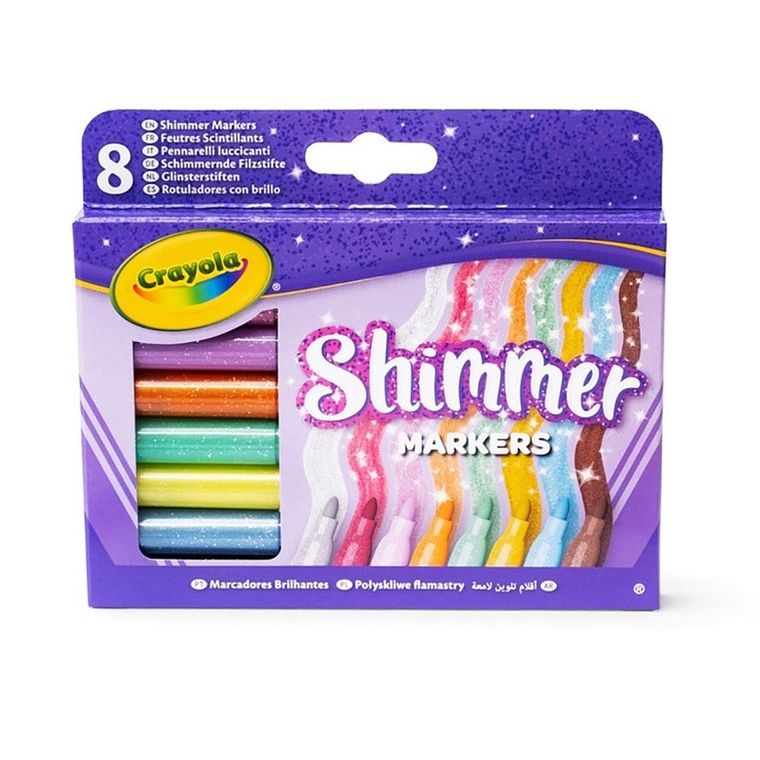 Crayola, flamastry błyszczące, 8 szt.