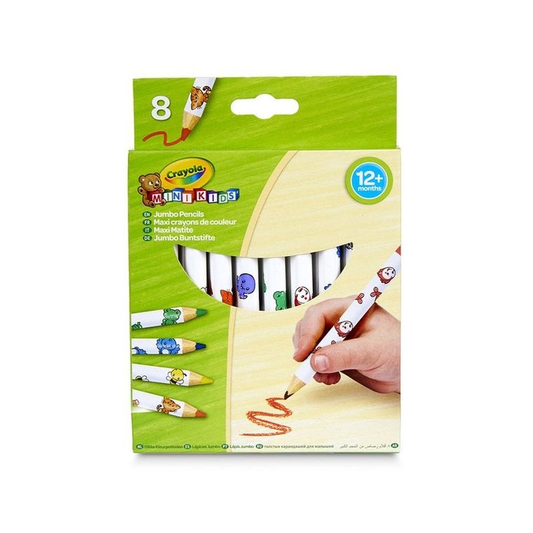 Crayola, kredki ołówkowe Jumbo, 8 szt.