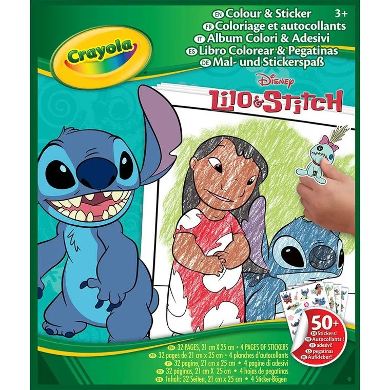 Crayola, Lilo i Stitch, kolorowanka z naklejkami