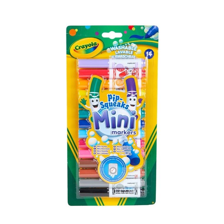 Crayola, mini flamastry stożkowe, zmywalne, 14 szt.