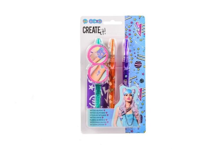 Create It! pisaki do robienia tatuażu, zestaw kreatywny, 3 szt.