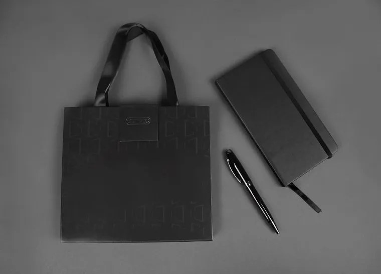 Cresco, Symphony, długopis + notes premium w pudełku, czarny