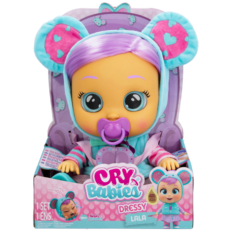 Cry Babies, Dressy Lala, lalka płacząca, 15 cm