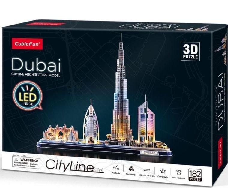 Cubic Fun, Dubaj, puzzle 3D LED, 182 elementy