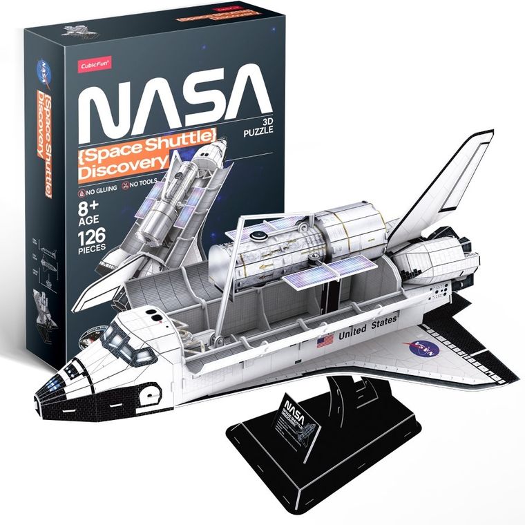 Cubic Fun, NASA, Space Shuttle Discovery, puzzle 3D, 126 elementów