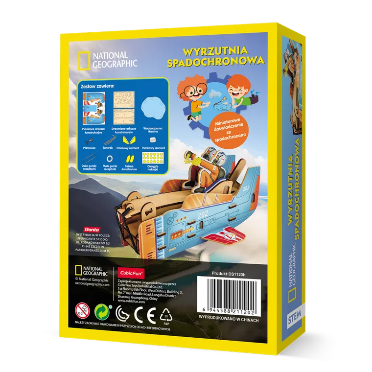 Cubic Fun, National Geographic, How Things Work, Wyrzutnia Spadochronowa, zestaw edukacyjny