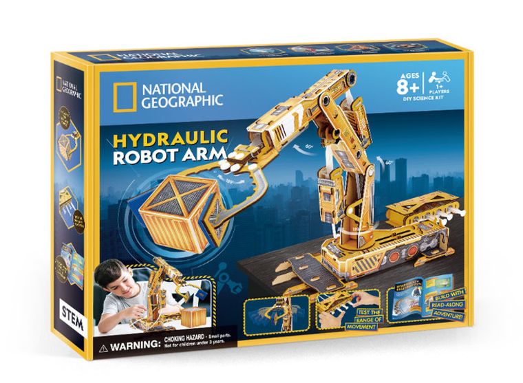 Cubic Fun, National Geographic, Robotyczne ramię hydrauliczne, puzzle 3D