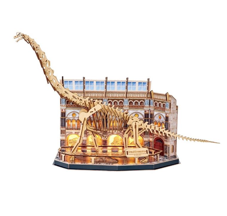 Cubic Fun, Natural Museum, Brachiozaurus, puzzle 3D LED, 217 elementów