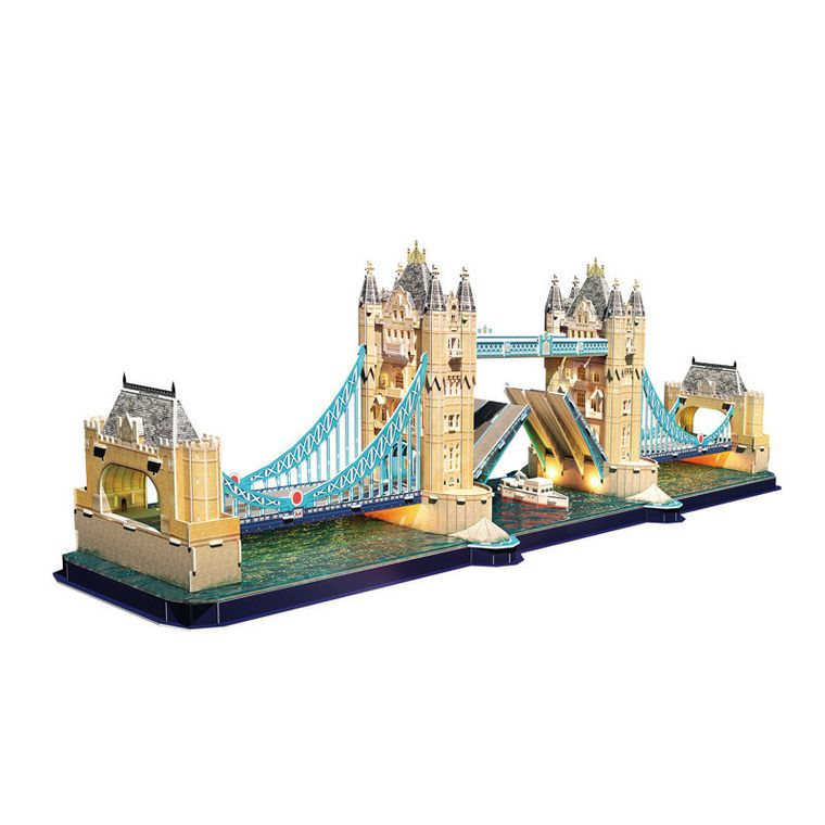 Cubic Fun, Tower Bridge, puzzle 3D, LED, 222 elementów