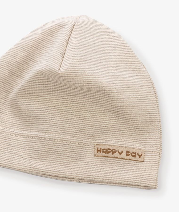 Czapka chłopięca, beżowa, Iltom