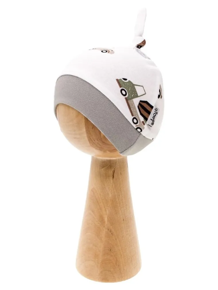 Czapka chłopięca, biała, Nicol