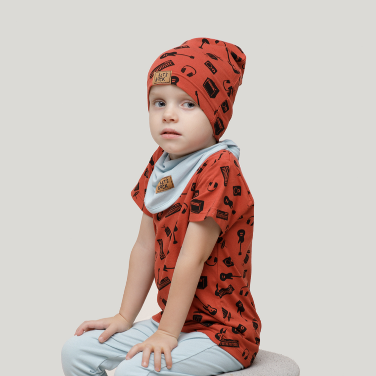 Czapka chłopięca, czerwona, Pinokio