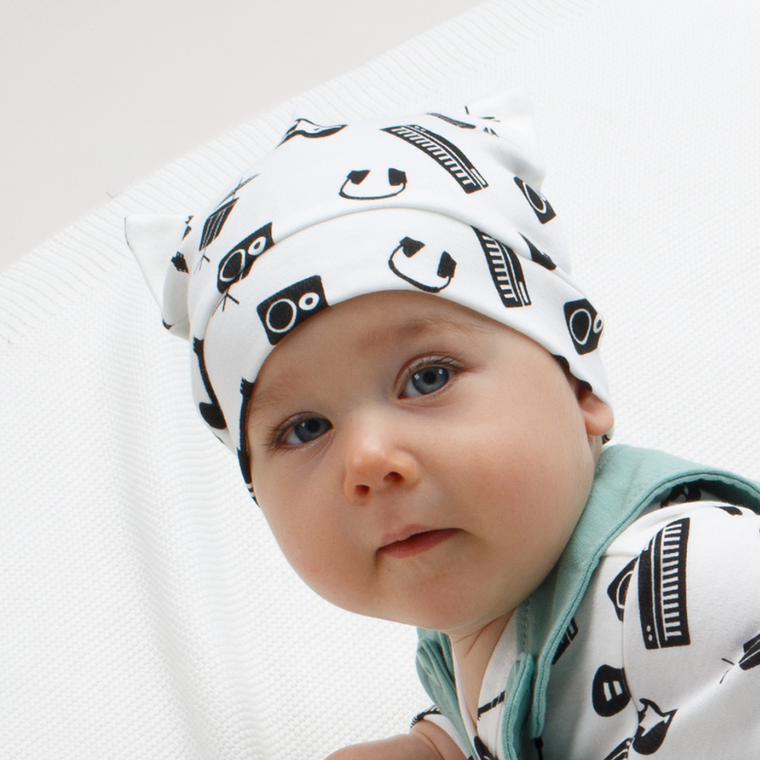 Czapka chłopięca, ecru, Pinokio