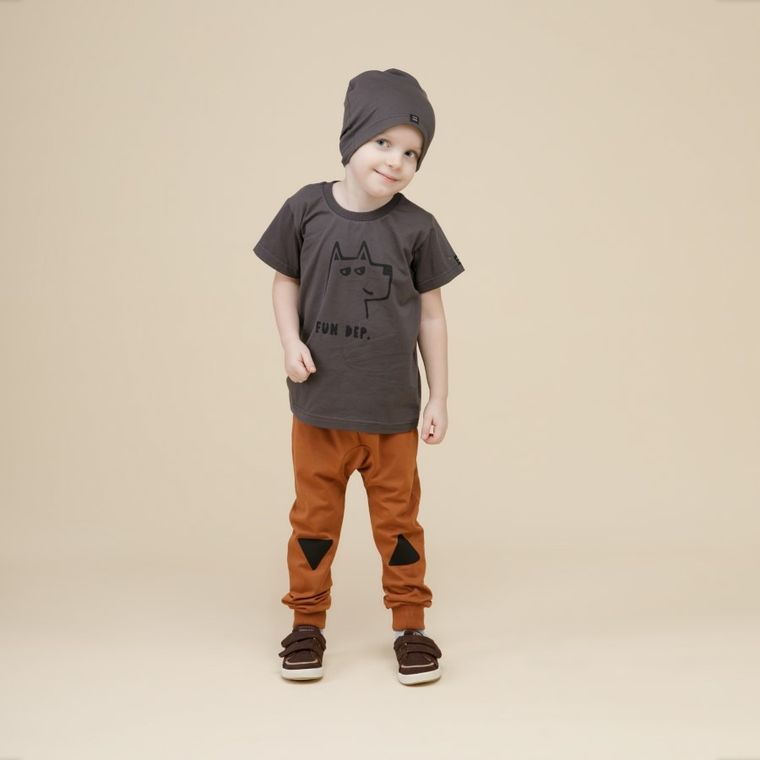 Czapka chłopięca, grafitowa, Pinokio